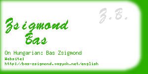 zsigmond bas business card